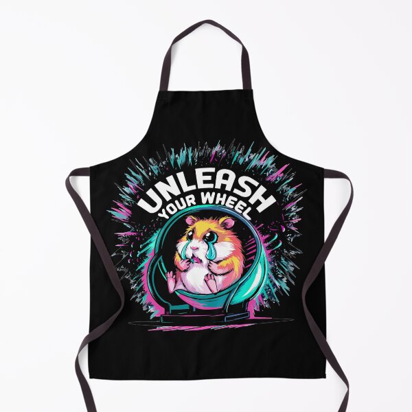 Item preview, Sad Hamster Hustle: Dynamic 'Unleash Your Wheel' Motivational Design designed and sold by FebricFusion.