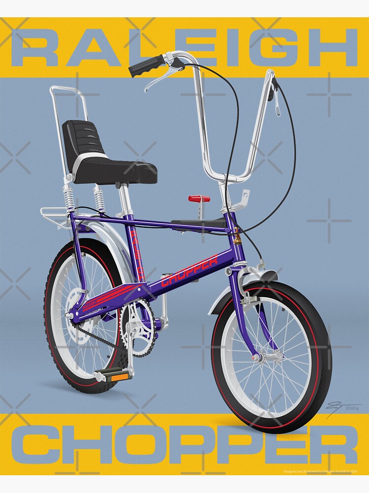 Retro Bicycle Cycle Discount Tunstall Purple Chopper Bike Raleigh