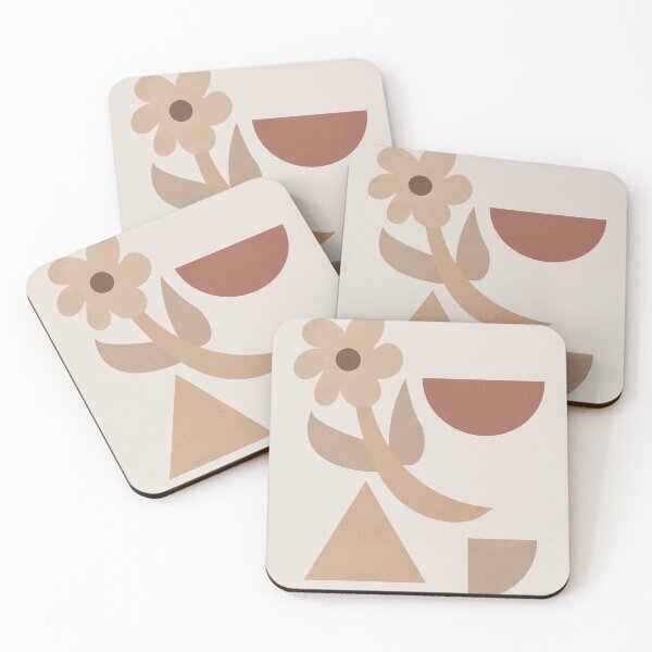 Item preview, Mid Century, Abstract Floral, Neutral Tones designed and sold by technicolorable_art.