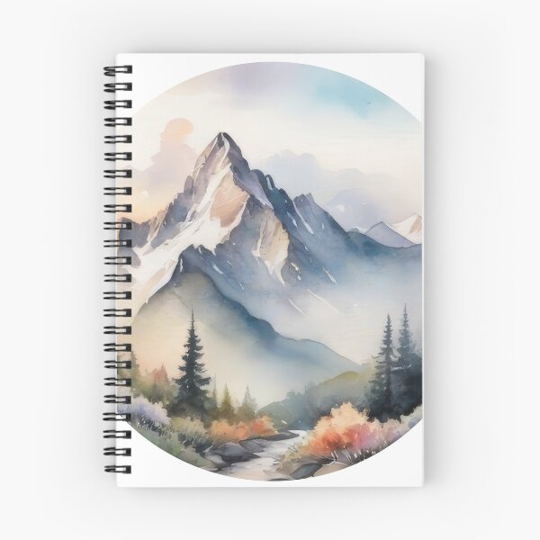 Item preview, Centered Watercolor Mountain Clipart (1287) designed and sold by WASjourney.