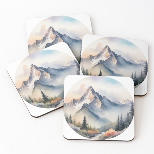Item preview, Centered Watercolor Mountain Clipart (1287) designed and sold by WASjourney.