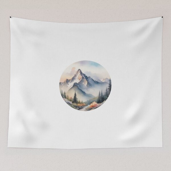 Item preview, Centered Watercolor Mountain Clipart (1287) designed and sold by WASjourney.