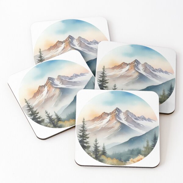 Item preview, Scenic Mountain Landscape Clipart (1288) designed and sold by WASjourney.