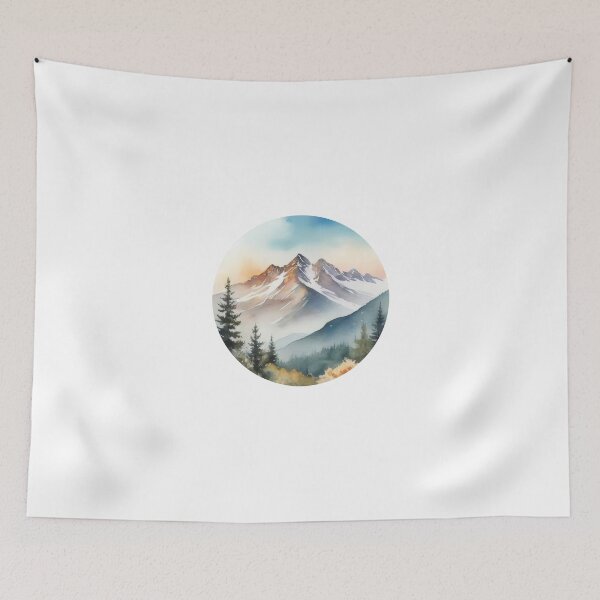 Item preview, Scenic Mountain Landscape Clipart (1288) designed and sold by WASjourney.