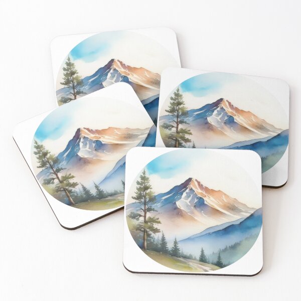 Item preview, Minimalist Watercolor Mountain Clipart (1289) designed and sold by WASjourney.