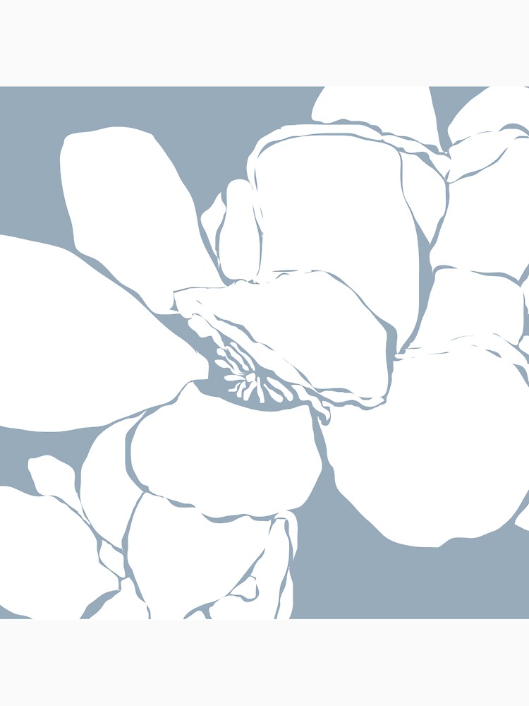 Thumbnail 7 of 7, Classic T-Shirt, Frangipani 2 in Blue designed and sold by naomicrain.