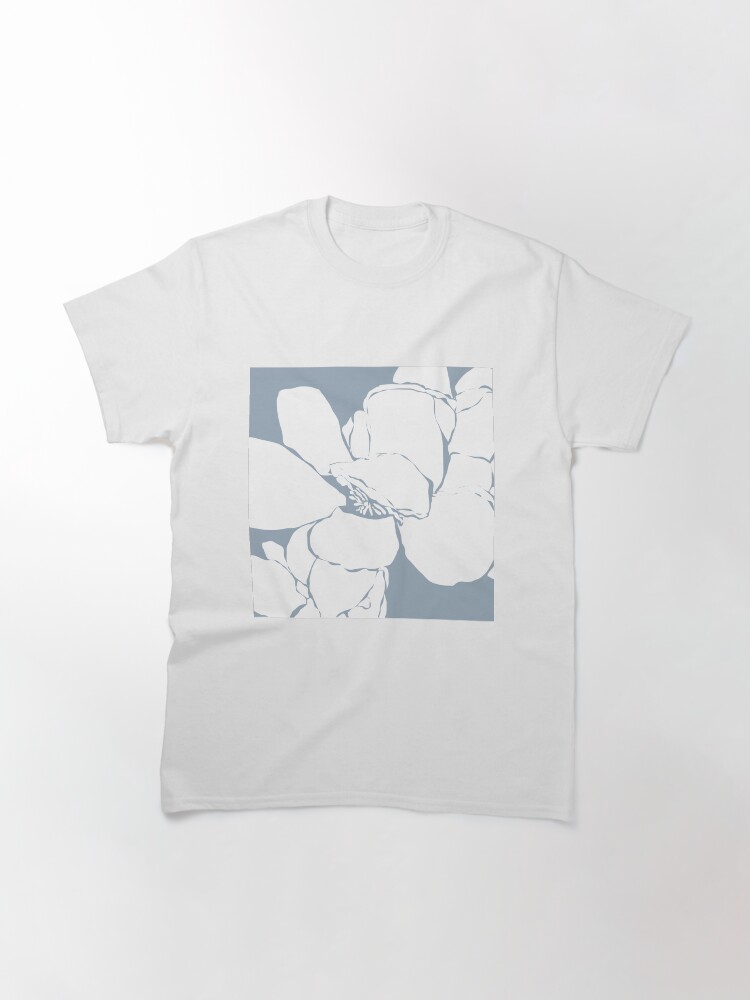 Thumbnail 3 of 7, Classic T-Shirt, Frangipani 2 in Blue designed and sold by naomicrain.