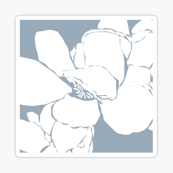 Frangipani 2 in Blue Sticker
