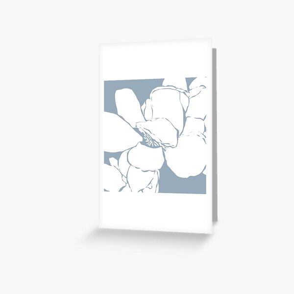 Frangipani 2 in Blue Greeting Card