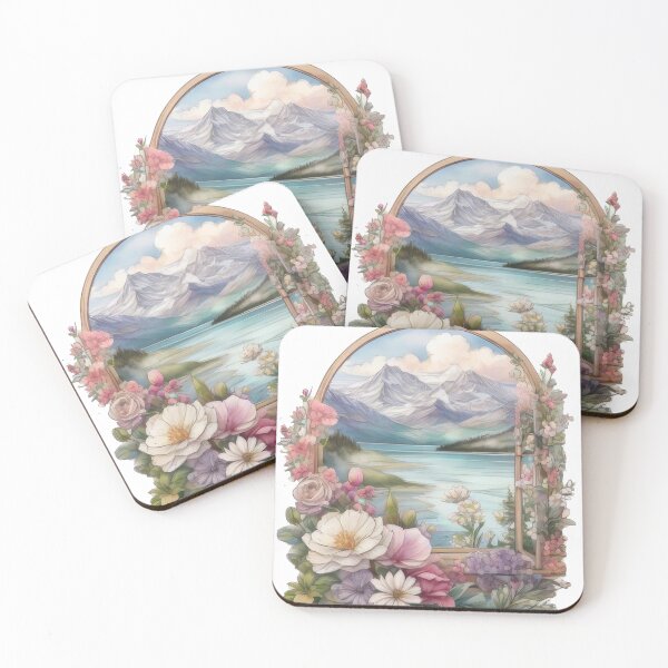 Item preview, Mountain Lake Self-Care Sticker (1296) designed and sold by WASjourney.