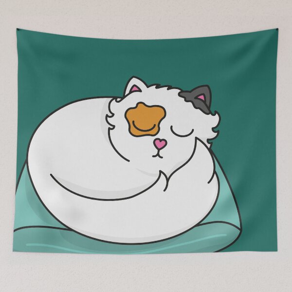 Item preview, Cute kitten sleeping on pillow designed and sold by WalkWiseDesign.
