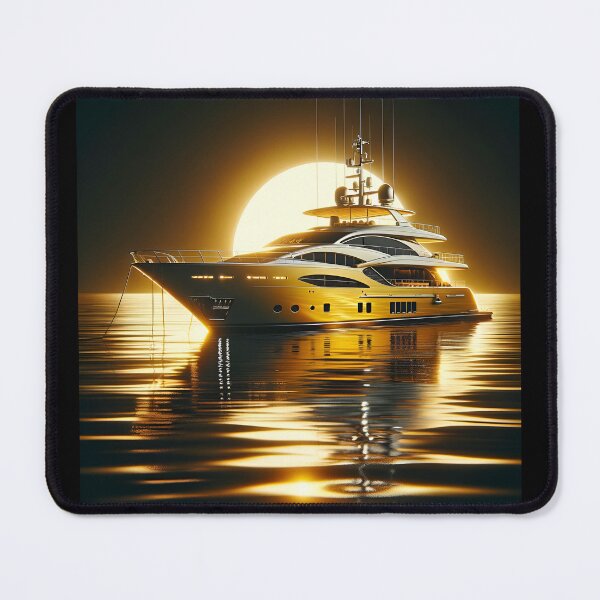 Item preview, Glistening Sunset Yacht: Yellow Blissful Dreams designed and sold by ByDigitalDream.
