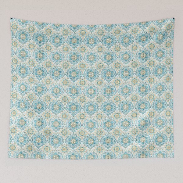 Item preview, Phoenician seamless pattern turquoise color vector illustration designed and sold by fotoryum.