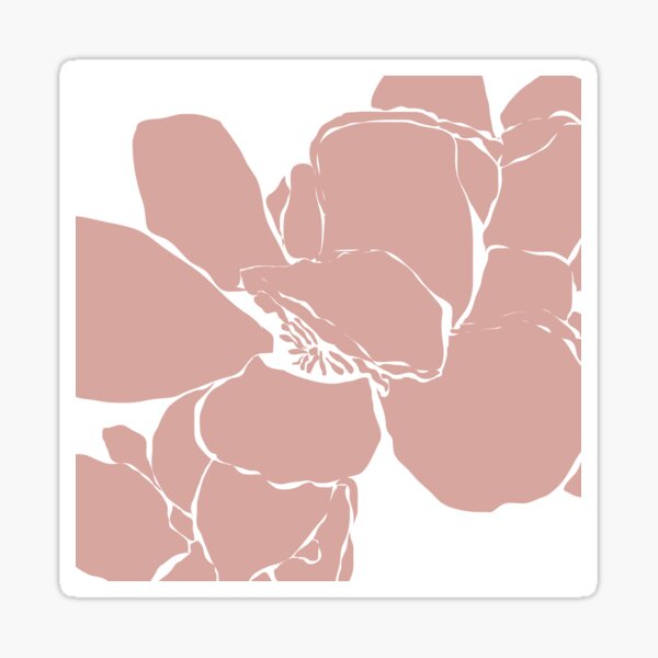 Frangipani 2 in Dusty Pink Sticker