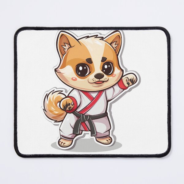 Item preview, Cute Dog wearing karate costumes designed and sold by artismyhobby.