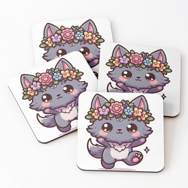 Item preview, Kawaii Precious Werewolf: A Flower Crown designed and sold by CanvasCutie.