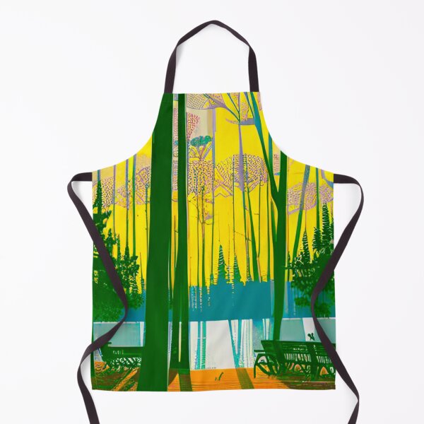 Item preview, Sunlit Canopy - Tranquil Scene of Yellow and Green Trees designed and sold by GrizzlyCollective.