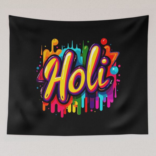 Item preview, Holi Drip: Vibrant Graffiti-Style Celebration of the Festival of Colors designed and sold by FebricFusion.
