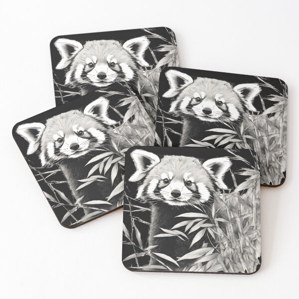Item preview, Red panda and bamboo scribble designed and sold by VickyJo111.