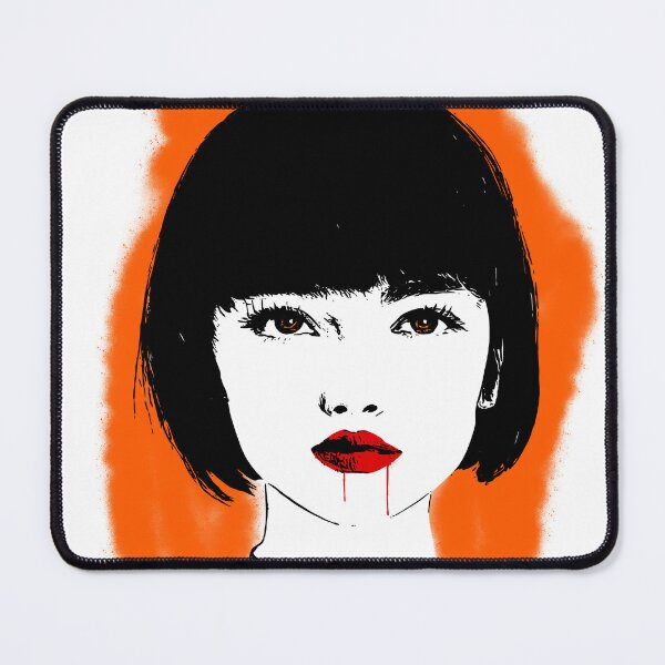 Item preview, Vampire girl on orange background designed and sold by Vioreldraws.