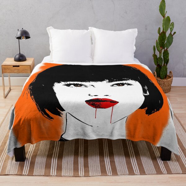 Item preview, Vampire girl on orange background designed and sold by Vioreldraws.