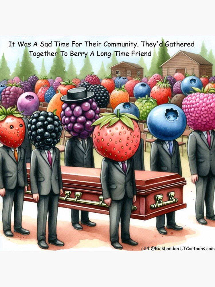 Thumbnail 3 of 3, Sticker, Berry Burial designed and sold by ltcartoons.