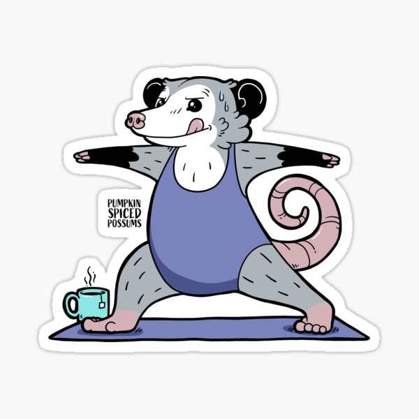 Artikel-Vorschau von Yoga und Tee Kürbisgewürztes Opossum, designt und verkauft von PSPossums.
