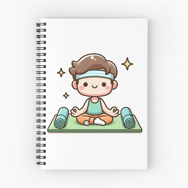 Item preview, Kawaii Yoga Instructor With Yoga Mat designed and sold by CanvasCutie.