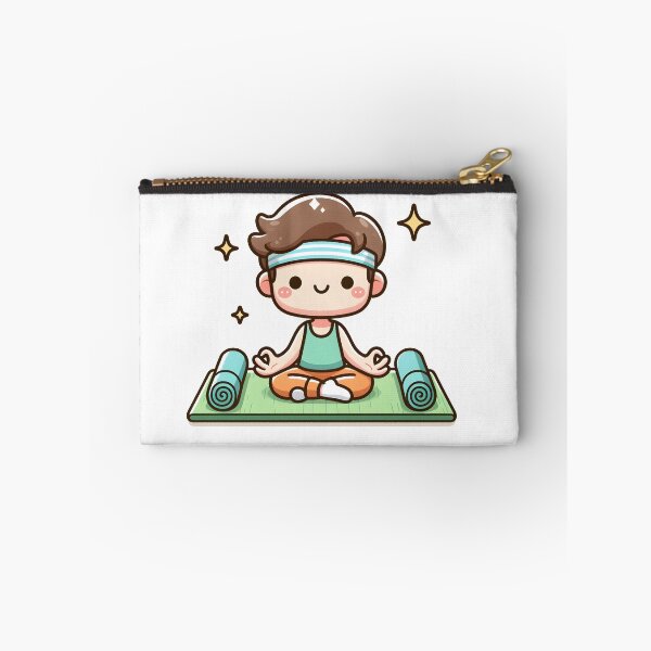Item preview, Kawaii Yoga Instructor With Yoga Mat designed and sold by CanvasCutie.