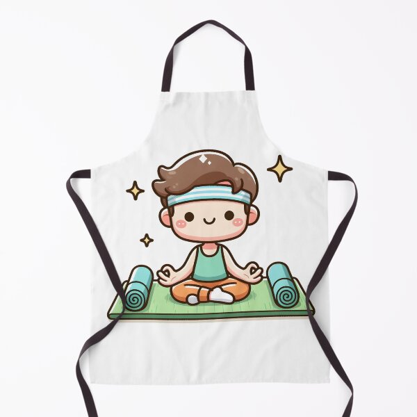 Item preview, Kawaii Yoga Instructor With Yoga Mat designed and sold by CanvasCutie.