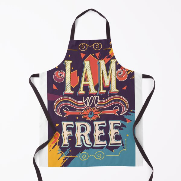 Item preview, Christian Inspirational Art: I AM FREE - Vibrant Typography designed and sold by HahaHandlesHub.
