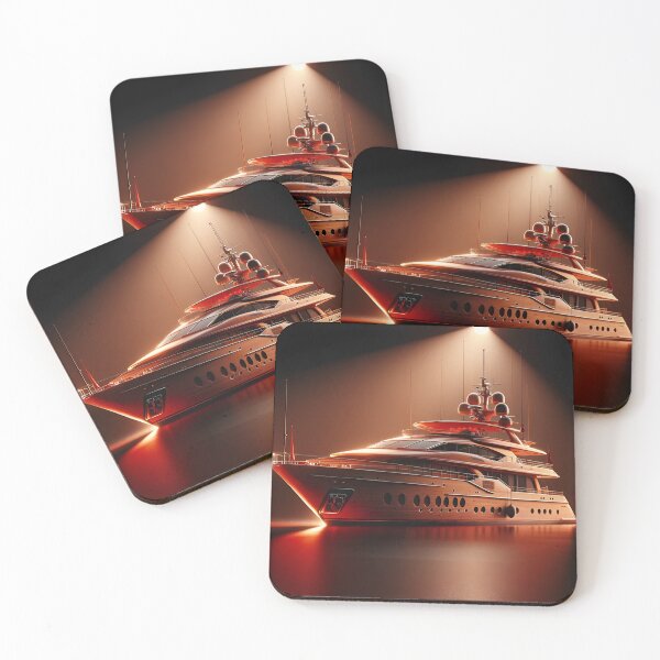 Item preview, Crimson Yacht Coastal Adventure Ornate Style designed and sold by ByDigitalDream.