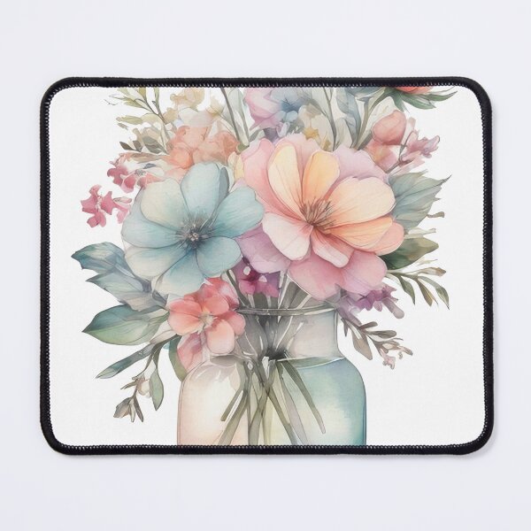 Item preview, Pastel Floral Vase Clipart (1304) designed and sold by WASjourney.