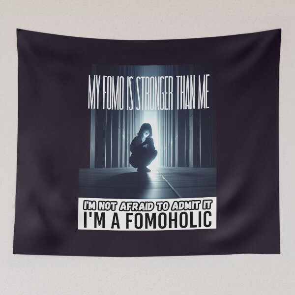 Item preview, My FOMO is Stronger Than Me - Urban Smartphone Vigilance in Black, White, and Gray 2 designed and sold by SplashTastic.