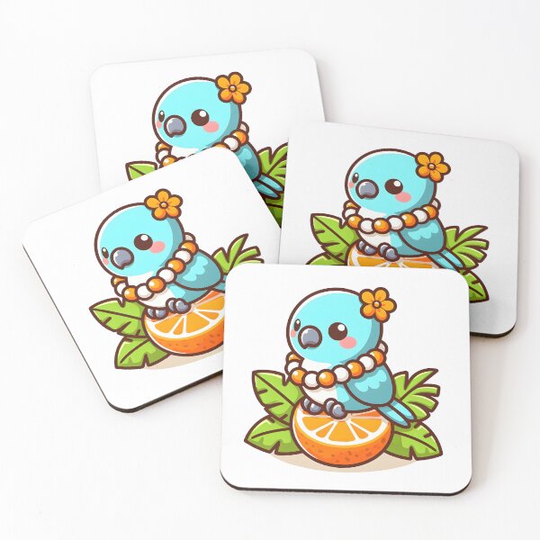 Item preview, Kawaii Parrot With Lei designed and sold by CanvasCutie.