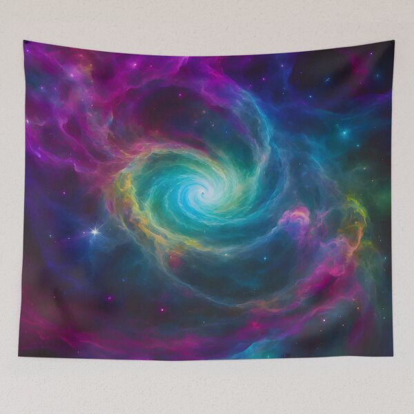 Item preview, Cosmic Dance Celestial Bodies Art | Surreal Space Scene designed and sold by colorvisionart.