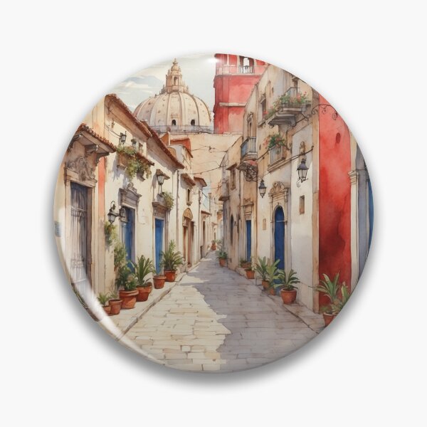 Item preview, Amealco de Bonfil Queretaro Magic Town Vintage Watercolor Travel Tourism Poster  designed and sold by TravelersGems.