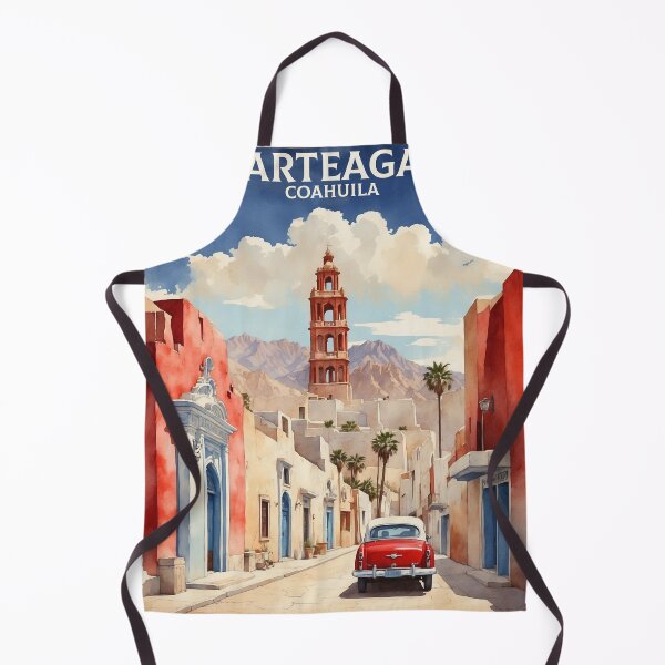 Item preview, Arteaga Coahuila Magic Town Vintage Watercolor Travel Tourism Poster  designed and sold by TravelersGems.