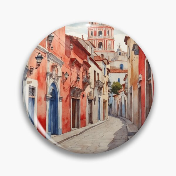 Item preview, Atlixco Puebla Magic Town Vintage Watercolor Travel Tourism Poster  designed and sold by TravelersGems.