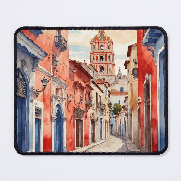 Item preview, Atlixco Puebla Magic Town Vintage Watercolor Travel Tourism Poster  designed and sold by TravelersGems.