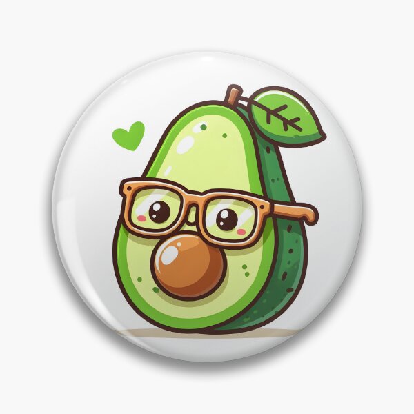 Item preview, Kawaii Avocado With Glasses designed and sold by CanvasCutie.