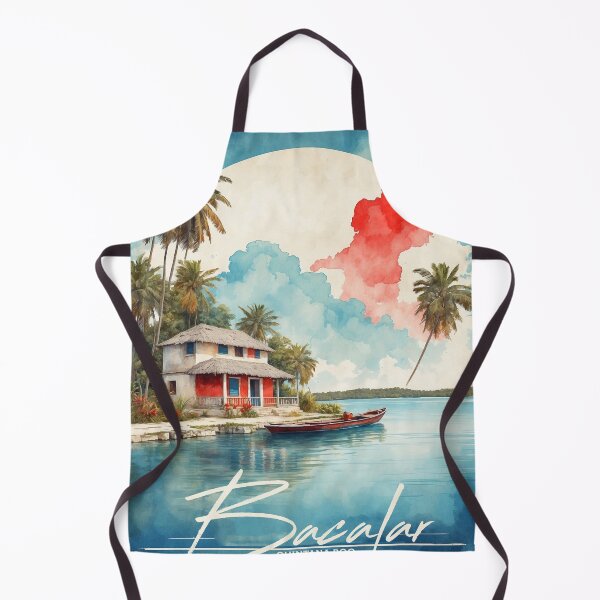 Item preview, Bacalar Quintana Roo Magic Town Vintage Watercolor Travel Tourism Poster  designed and sold by TravelersGems.