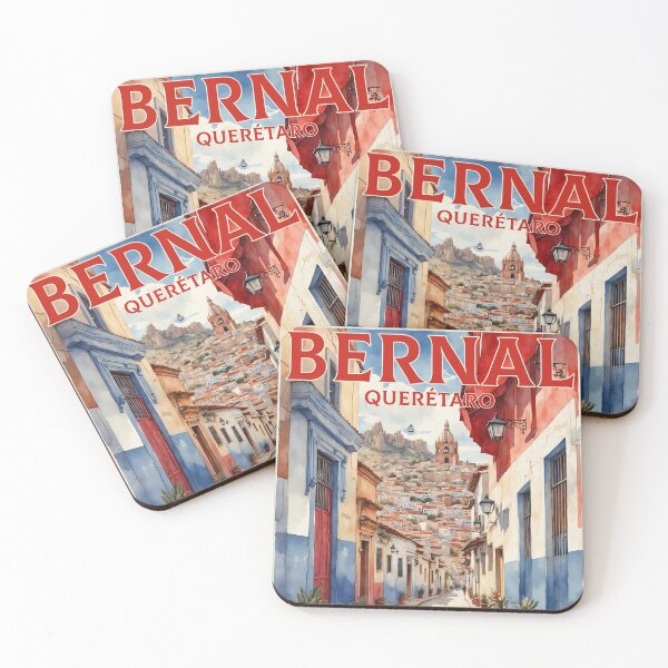 Item preview, Bernal Queretaro Magic Town Vintage Watercolor Travel Tourism Poster  designed and sold by TravelersGems.
