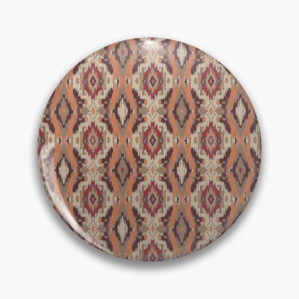 Item preview, Ikat style pattern orange brown designed and sold by Alessandro Remo Mazzoni Remotextiles.