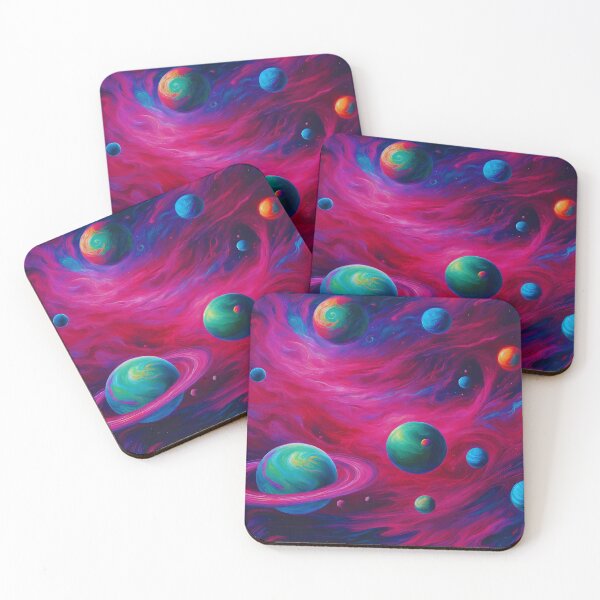 Item preview, Cosmic Dance Celestial Bodies Art | Surreal Space Scene designed and sold by colorvisionart.