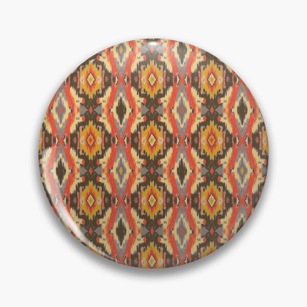 Item preview, Ikat style pattern orange brown designed and sold by Alessandro Remo Mazzoni Remotextiles.