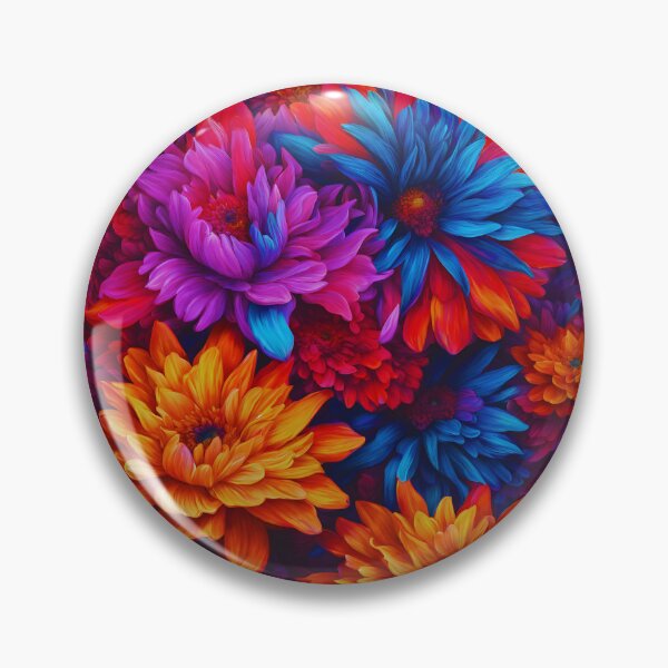 Item preview, Floral Explosion Art | Vibrant Colorful Flowers designed and sold by colorvisionart.