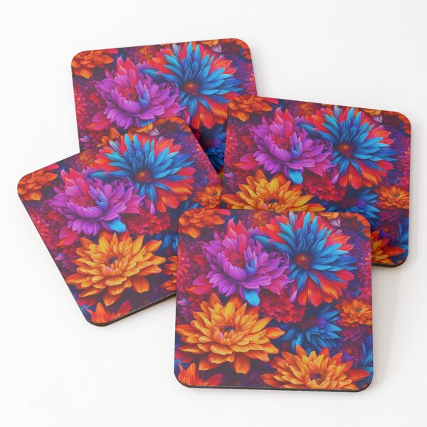 Item preview, Floral Explosion Art | Vibrant Colorful Flowers designed and sold by colorvisionart.