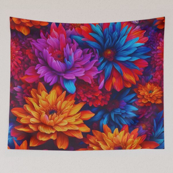 Item preview, Floral Explosion Art | Vibrant Colorful Flowers designed and sold by colorvisionart.