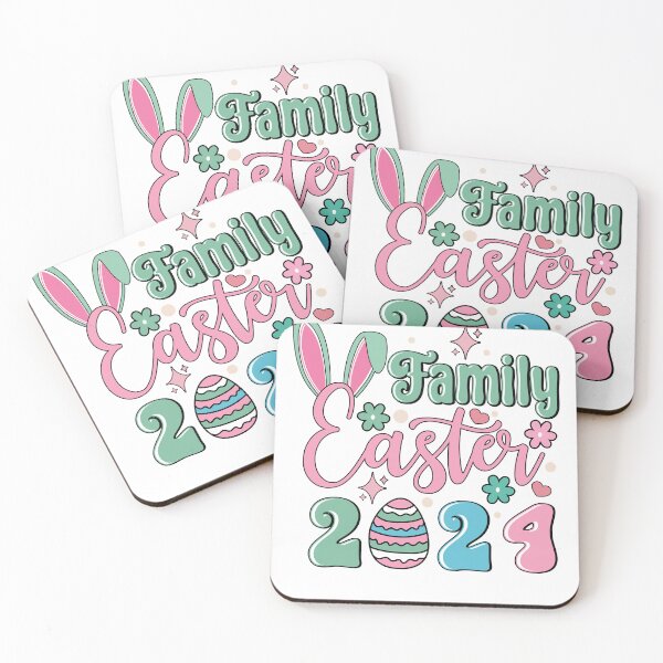 Item preview, Hoppy Family Fun: Retro "Family Easter 2024" Design designed and sold by artandwaves.